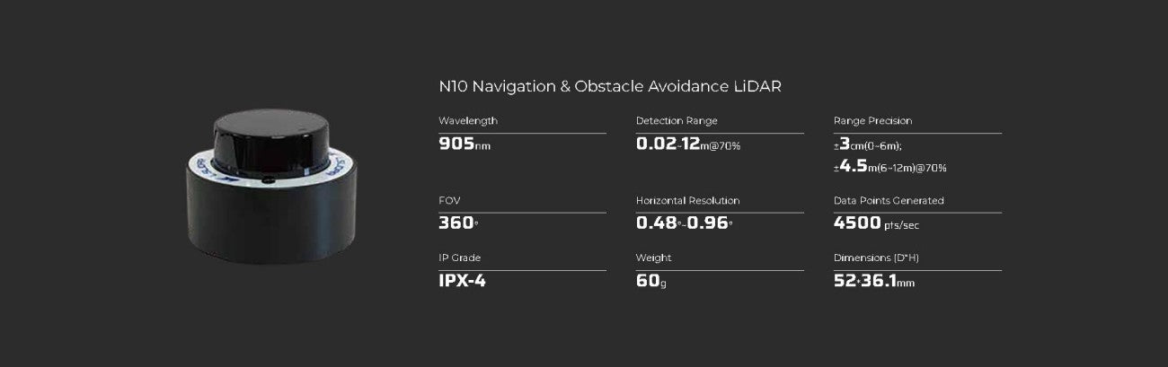 LSLIDAR N10 LiDAR | Robot LiDAR Sensor for Robotics & Mapping detail image 5