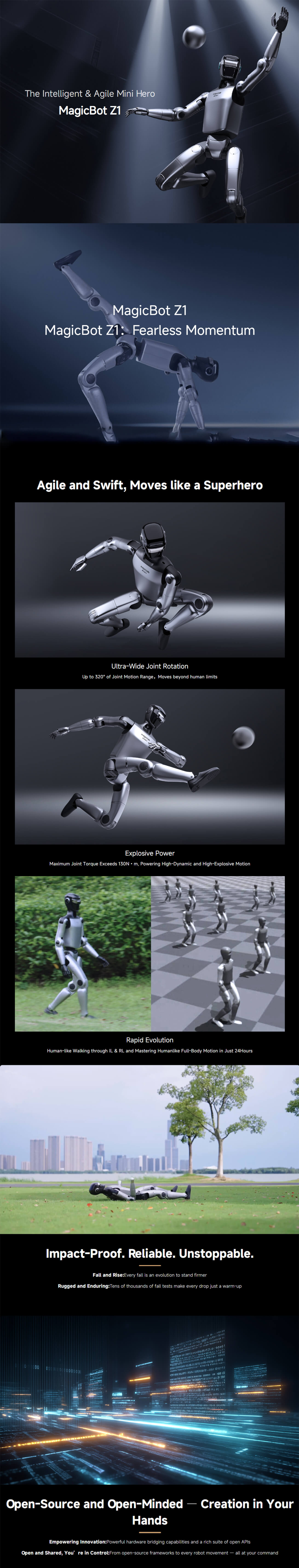 MagicLab MagicBot Z1 Robot | Humanoid Robot Platform for Robotics Research detail image 1