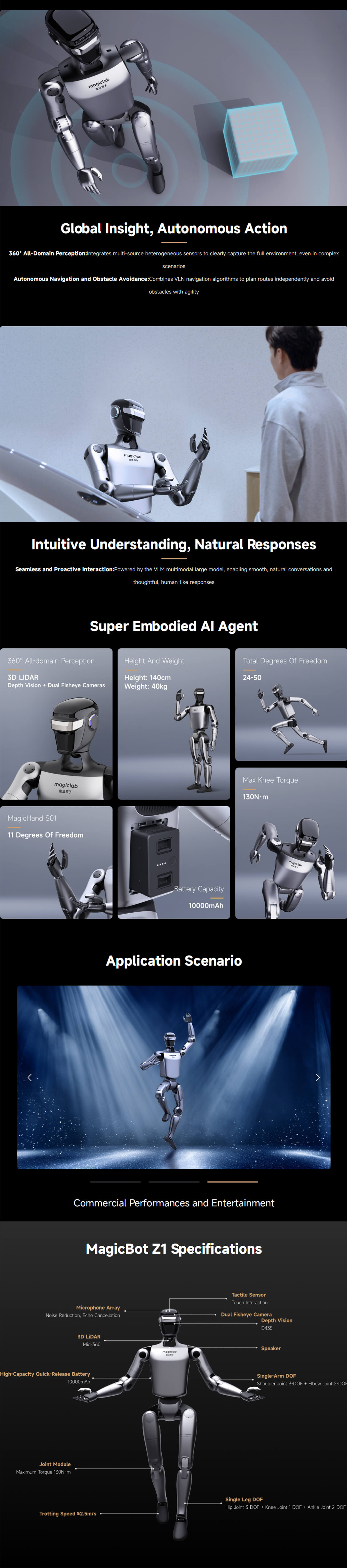 MagicLab MagicBot Z1 Robot | Humanoid Robot Platform for Robotics Research detail image 2