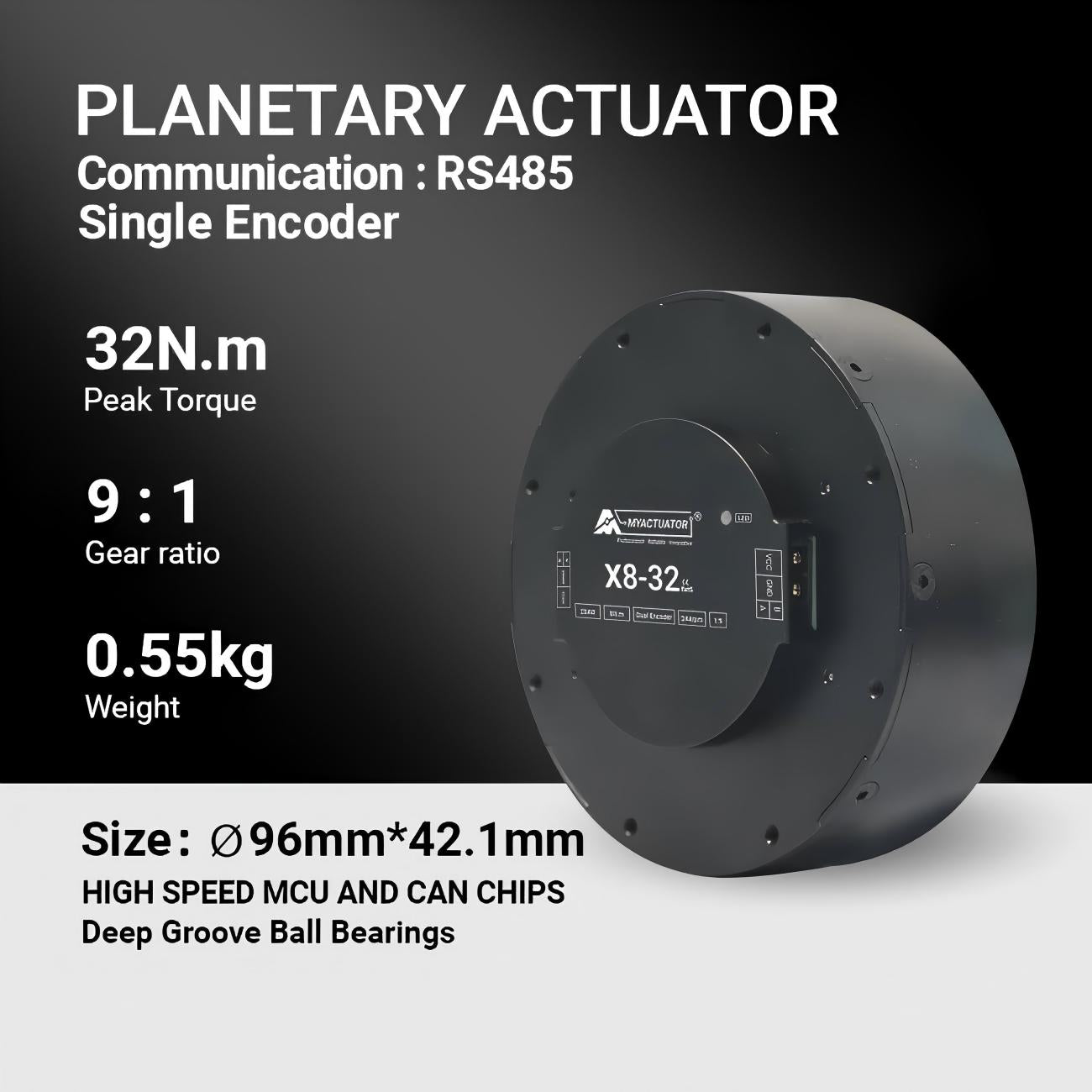 MyActuator RMD-X8-32 Motor | Robot Servo Motor for Robotics Development detail image 1
