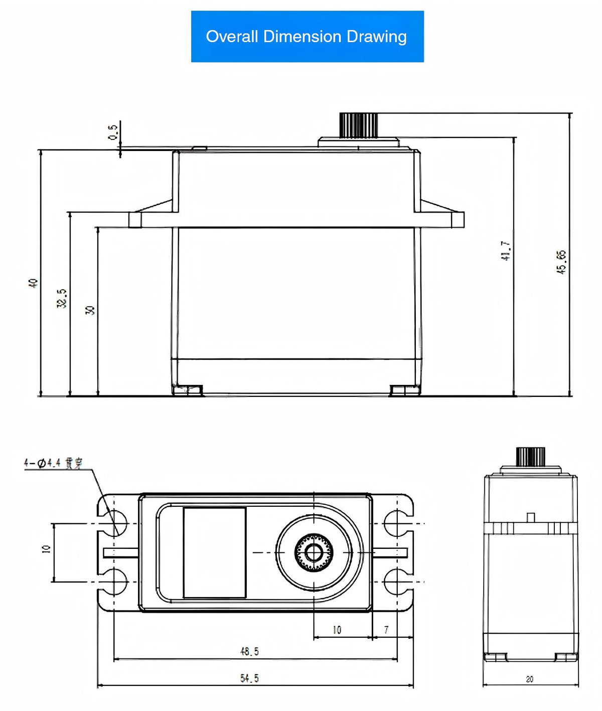 NANGU MG996R Servo Motor detail image 6