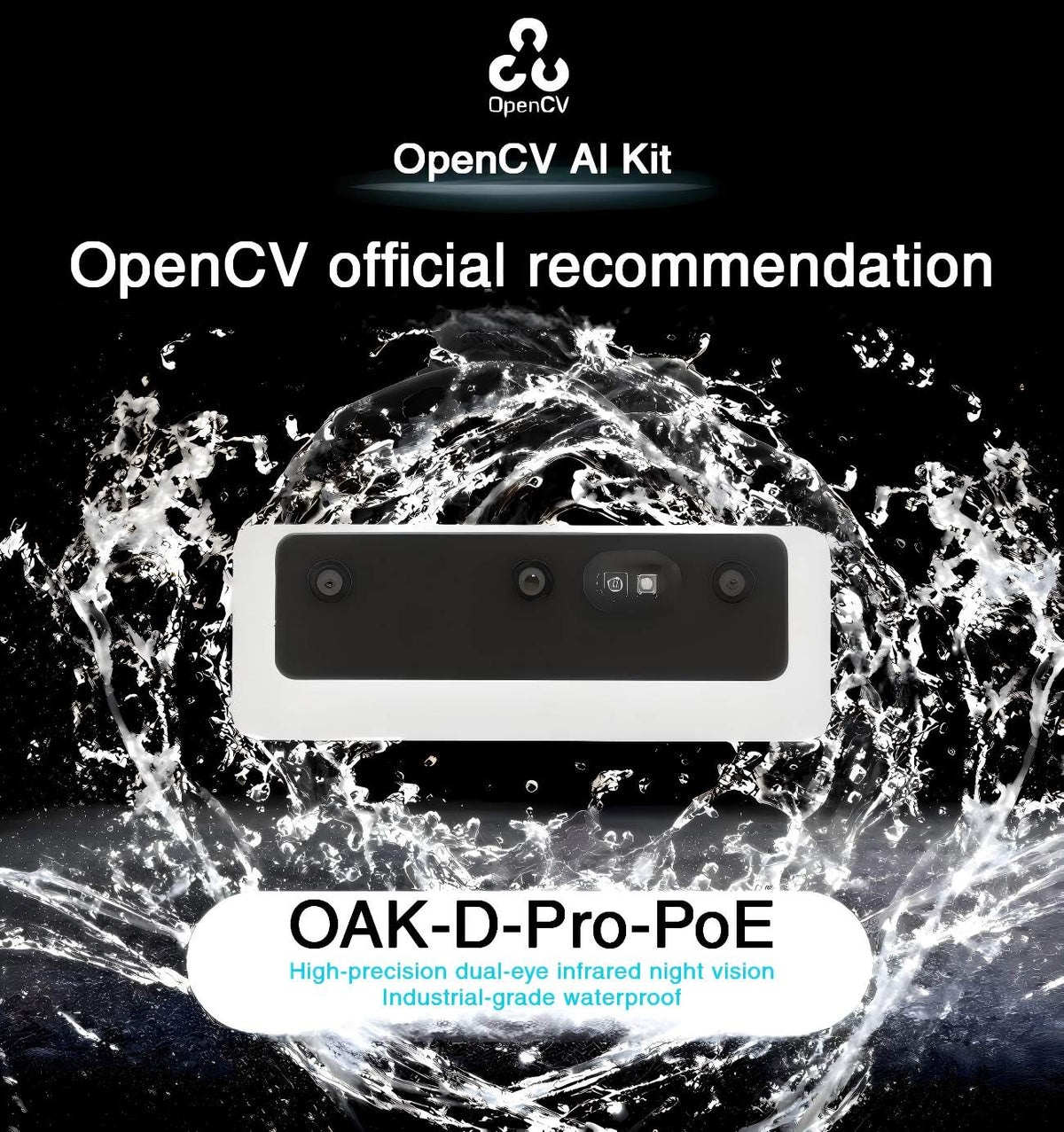 OAKChina OAK-D-Pro-PoE Camera | Robot Camera for AI Vision detail image 1
