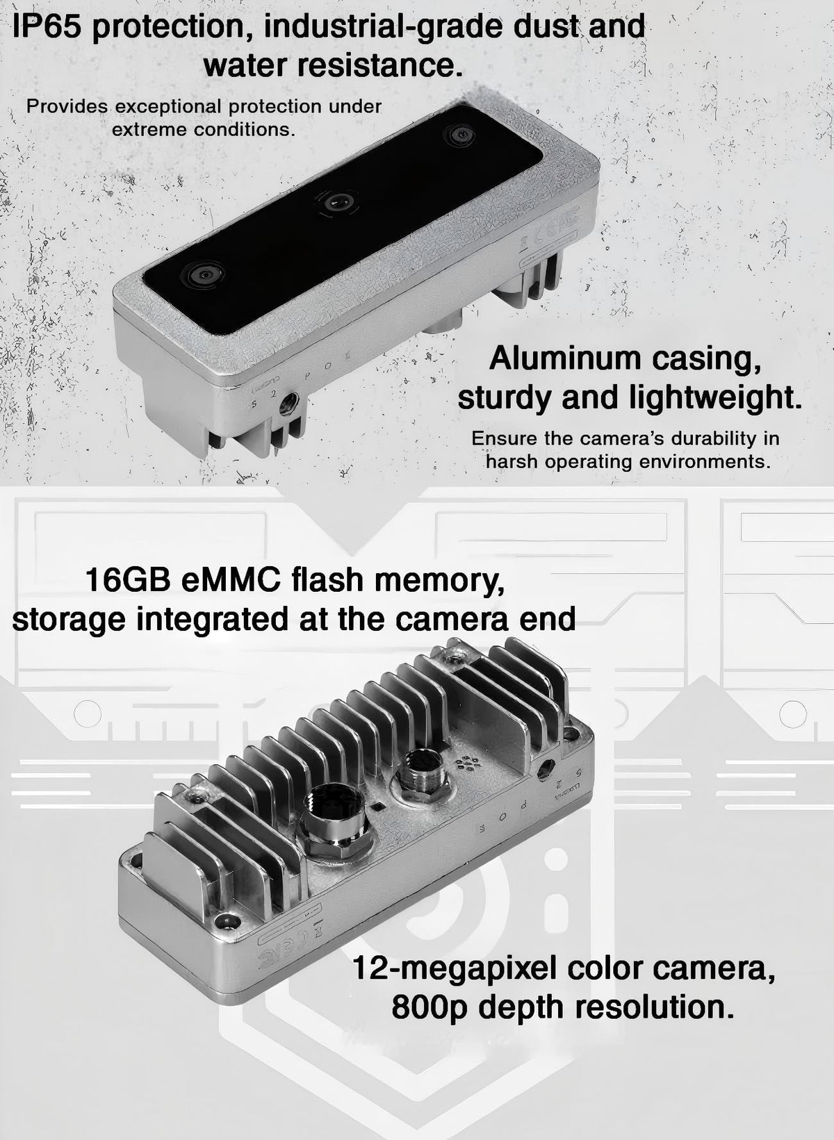 OAKChina OAK-D-S2-PoE Camera | Robot Camera for AI Vision detail image 3