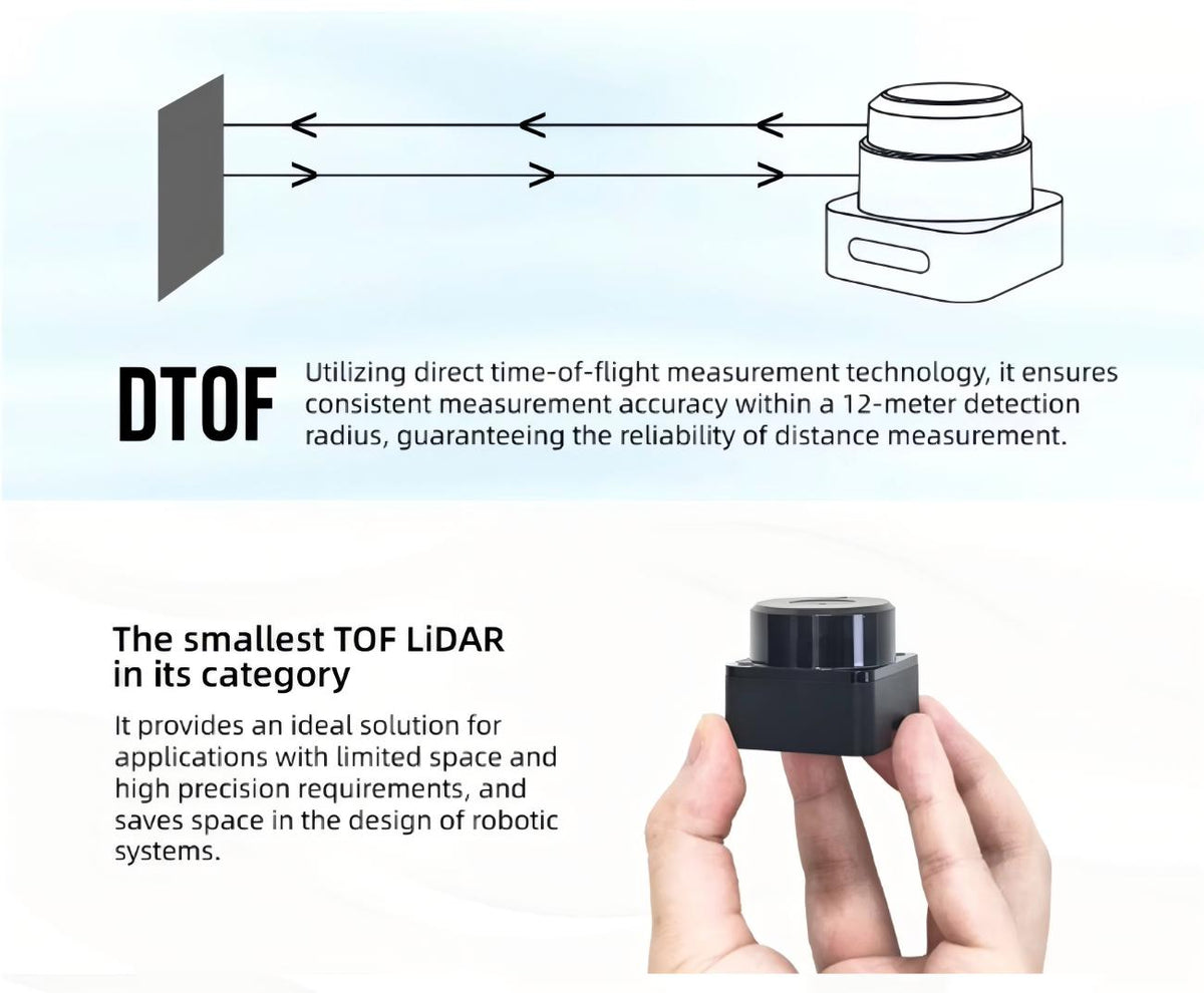 PACECAT LDS-E110-R LiDAR | Robot LiDAR Sensor for Robotics & Mapping detail image 2
