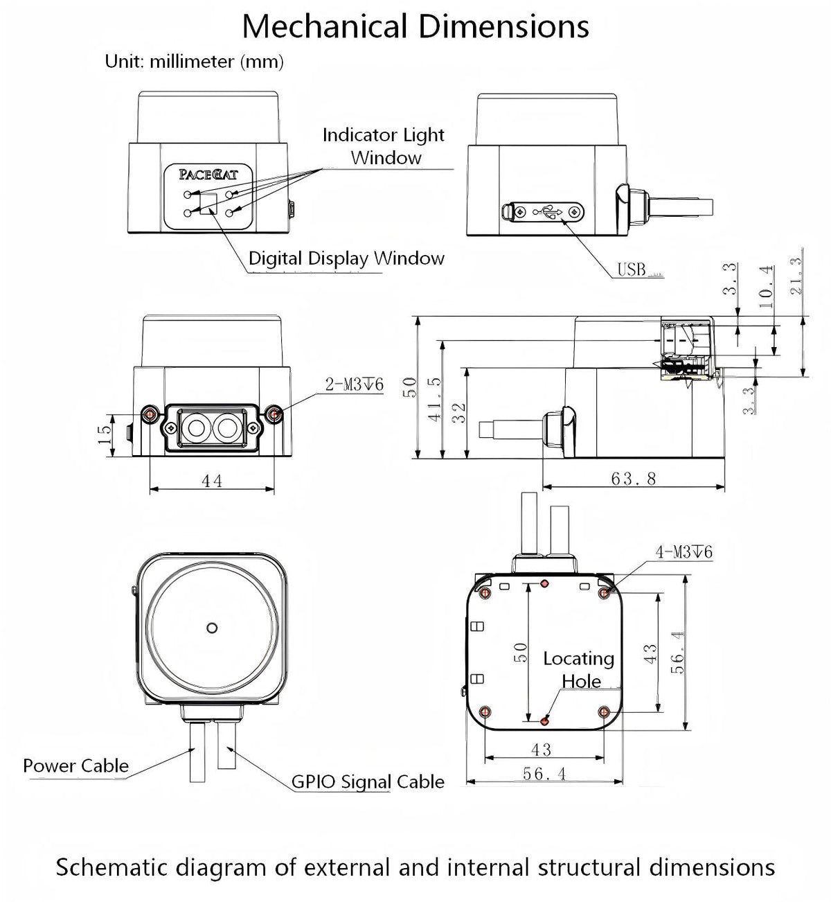 PACECAT LDS-E330/E320 LiDAR | Robot LiDAR Sensor for Robotics & Mapping detail image 9