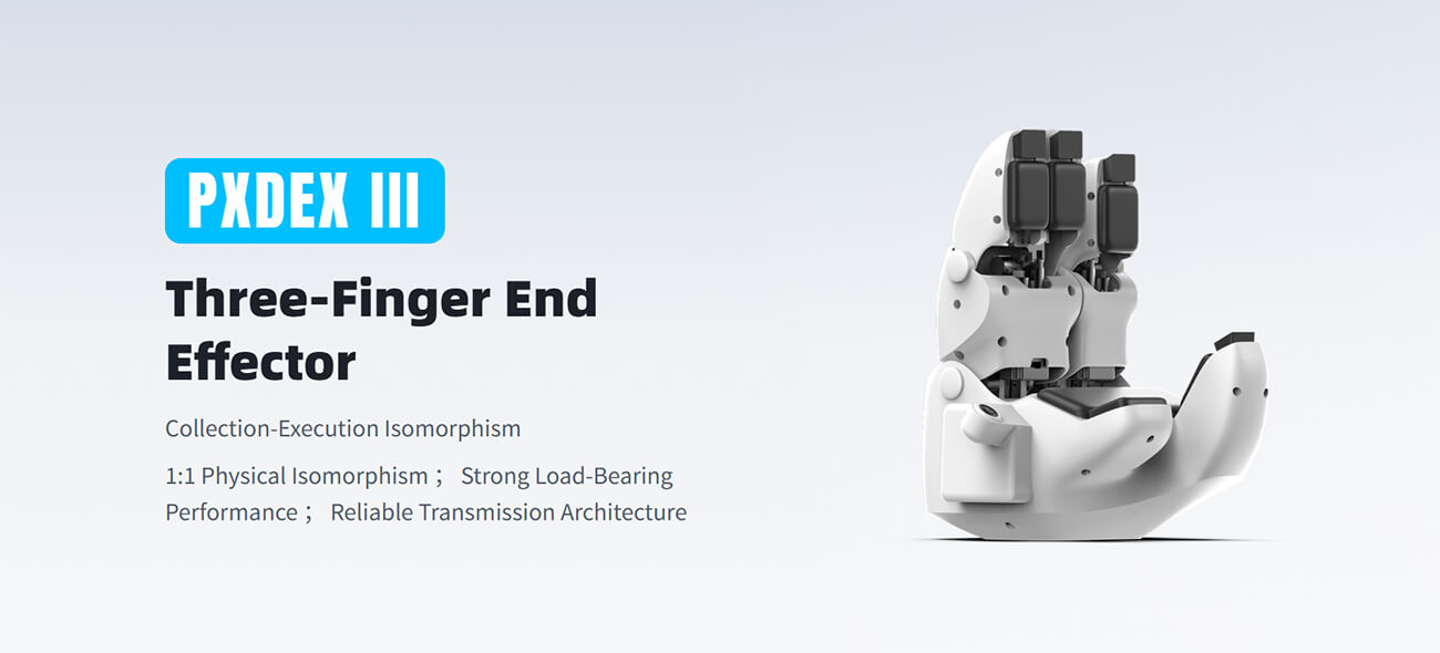 PaXini PXDex III Three-Finger End Effector | Robot End Effector for Robot Manipulation And Embodied Ai Research detail image 1