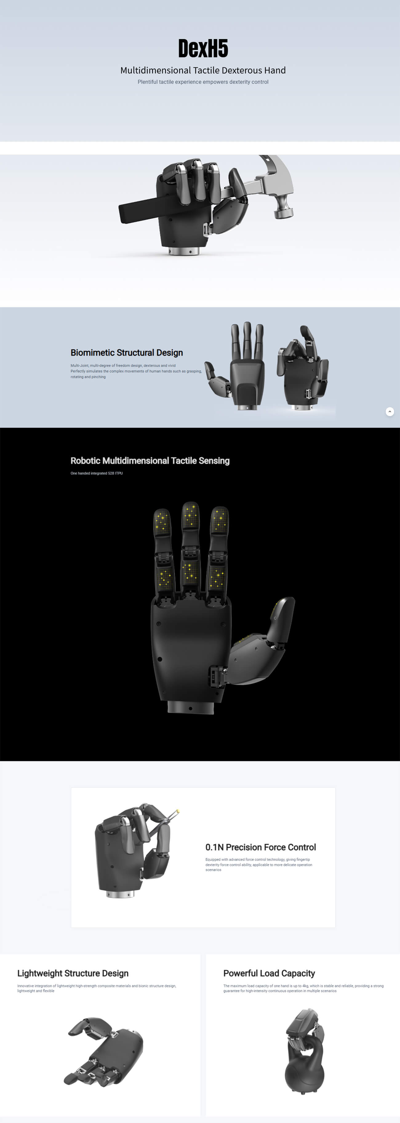 PaXini DexH5 Dexterous Hand | Dexterous Hand for Robot Hand Research And Manipulation detail image 2