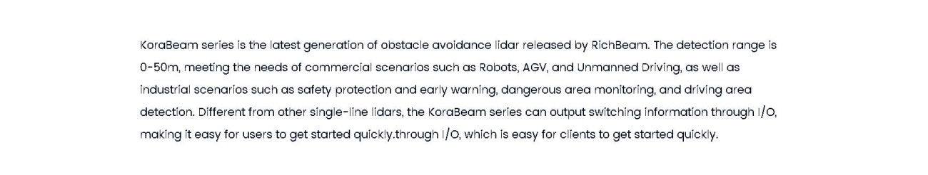 RichBeam KoraBeam LiDAR | Robot LiDAR Sensor for Robotics & Mapping detail image 2