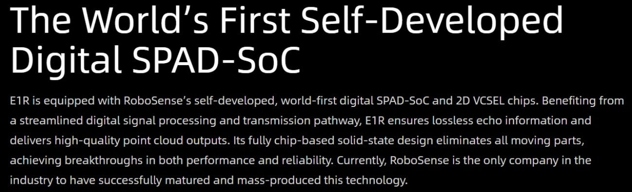 RoboSense E1R LiDAR | Robot LiDAR Sensor for Robotics & Mapping detail image 9