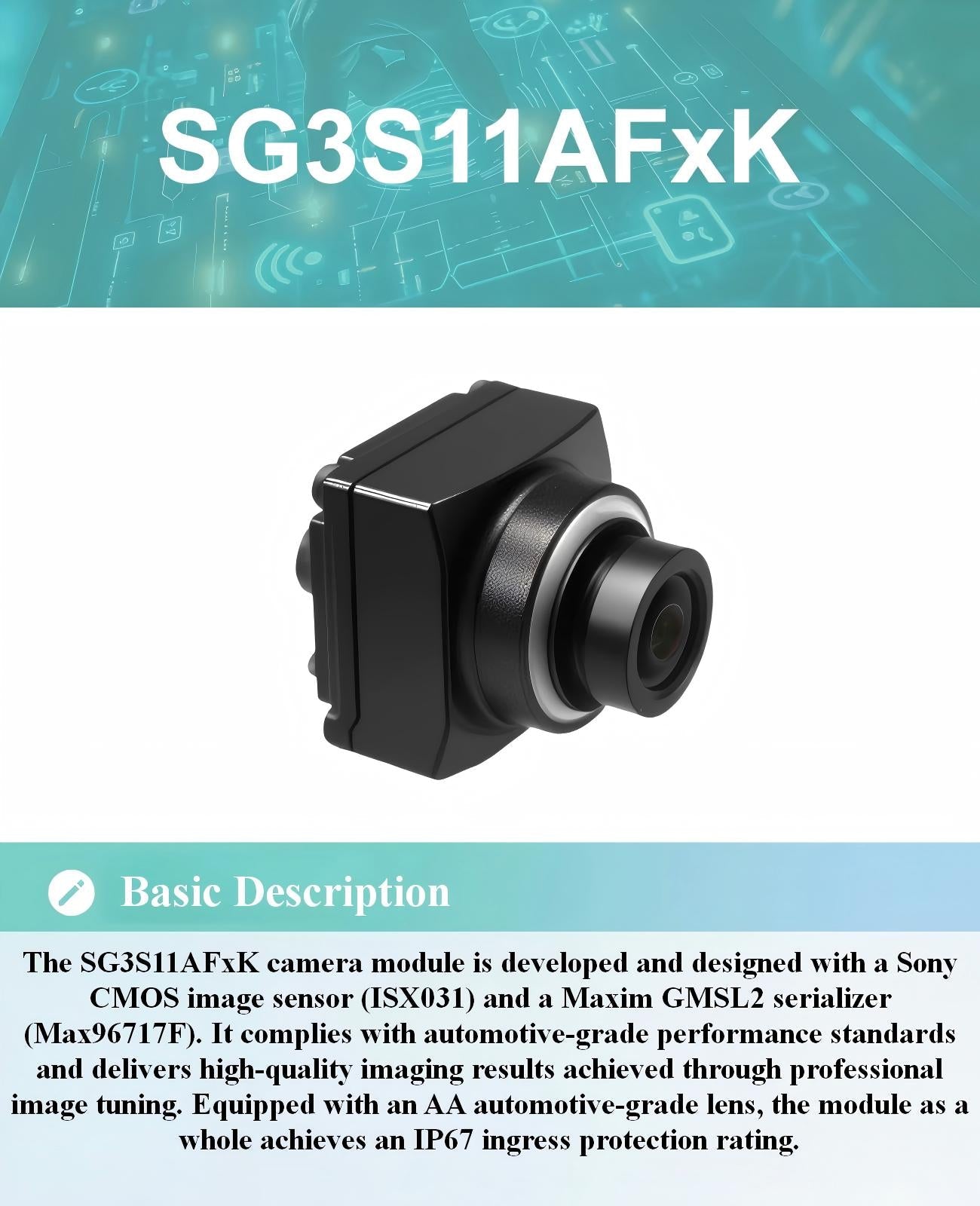 SENSING SG3S11AFxK Camera detail image 1