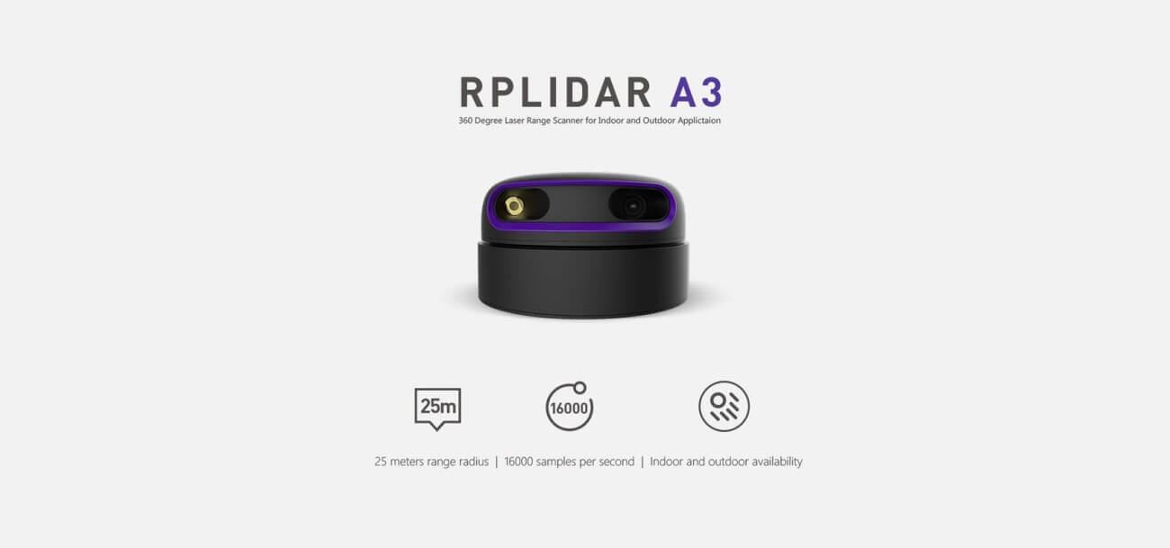 SLAMTEC RPLIDAR A3 LiDAR | Robot LiDAR Sensor for Robotics & Mapping detail image 1