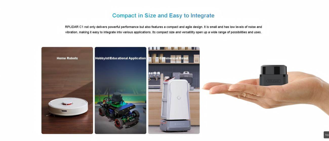 SLAMTEC RPLIDAR C1 LiDAR | Robot LiDAR Sensor for Robotics & Mapping detail image 6