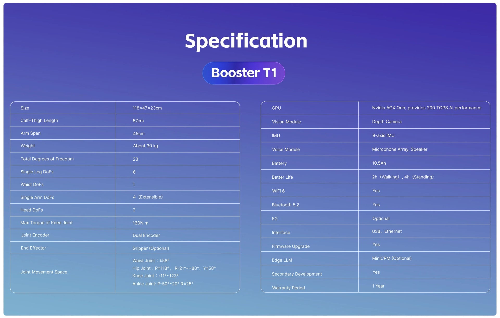 Booster T1 Humanoid Robot for Developers