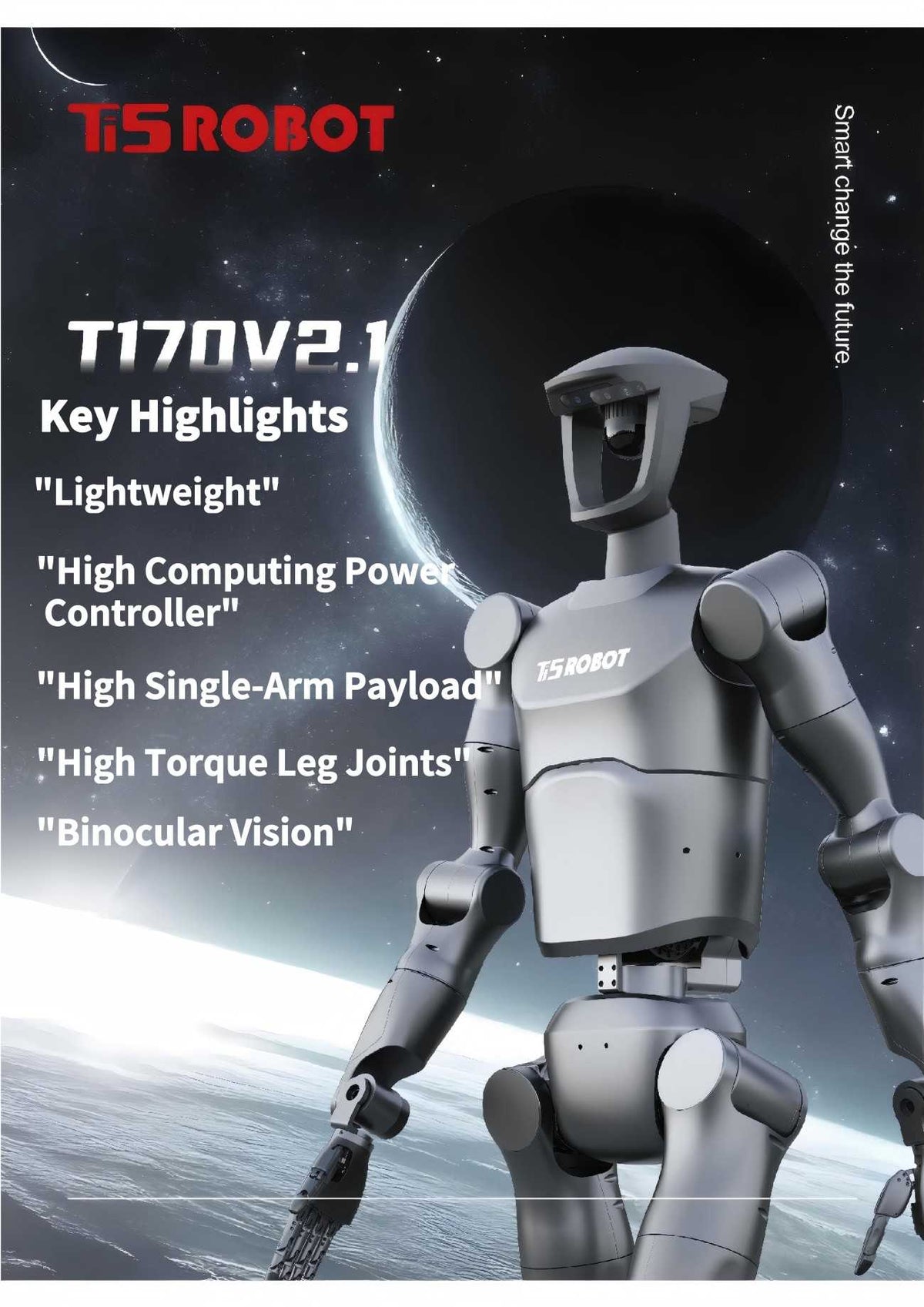 Ti5 ROBOT T170V2.1 Robot | Humanoid Robot Platform for Robotics Research detail image 2