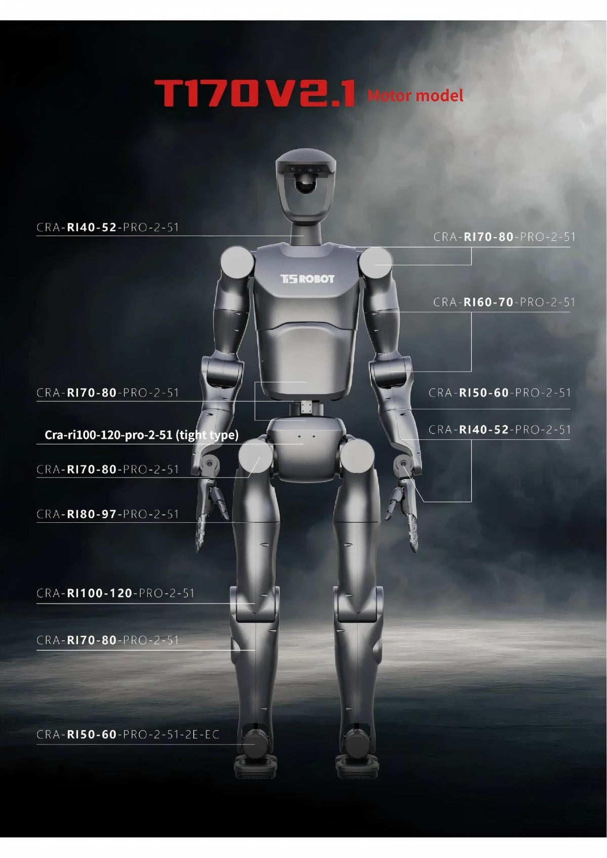 Ti5 ROBOT T170V2.1 Robot | Humanoid Robot Platform for Robotics Research detail image 3