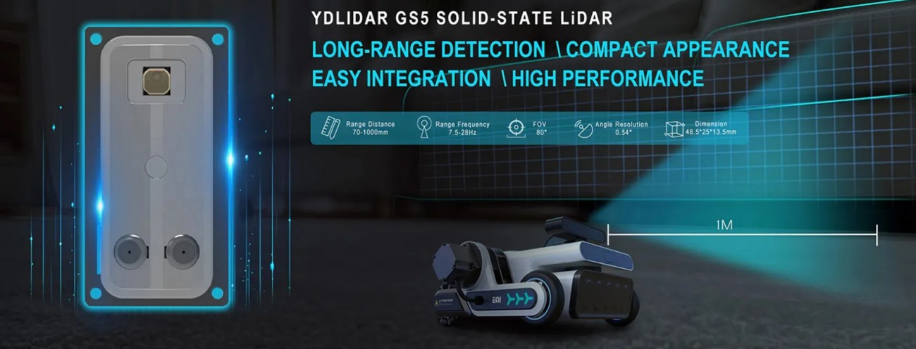 YDLIDAR GS5 LiDAR | Robot LiDAR Sensor for Robotics & Mapping detail image 1
