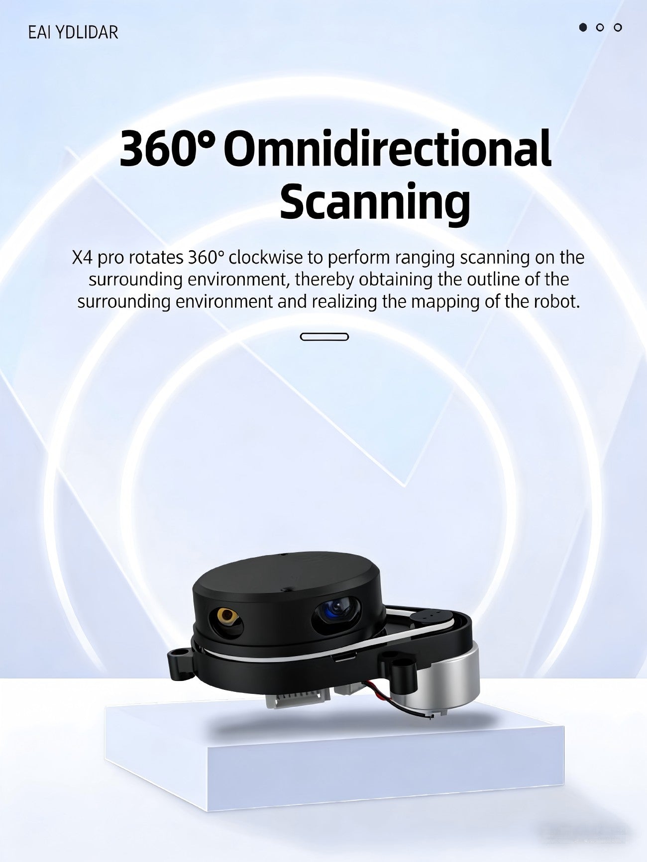 YDLIDAR X4-Pro LiDAR | Robot LiDAR Sensor for Robotics & Mapping detail image 1
