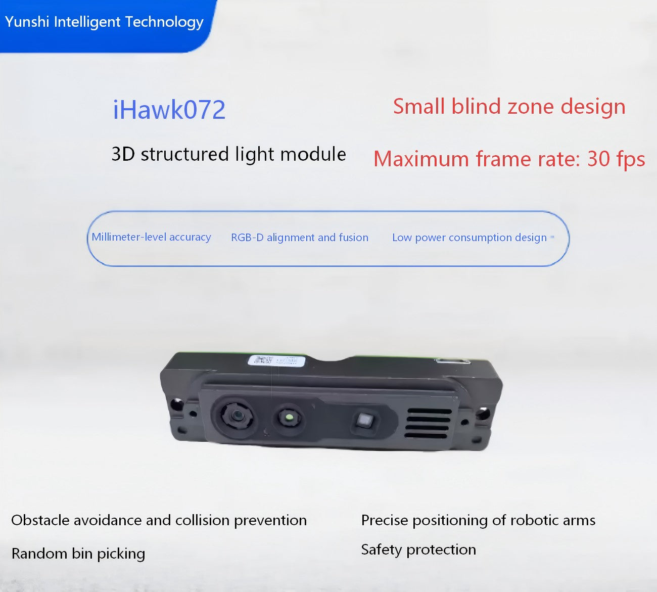 Yunshis iHawk072 Camera | RGBD Depth Camera for Robotics & AI Vision