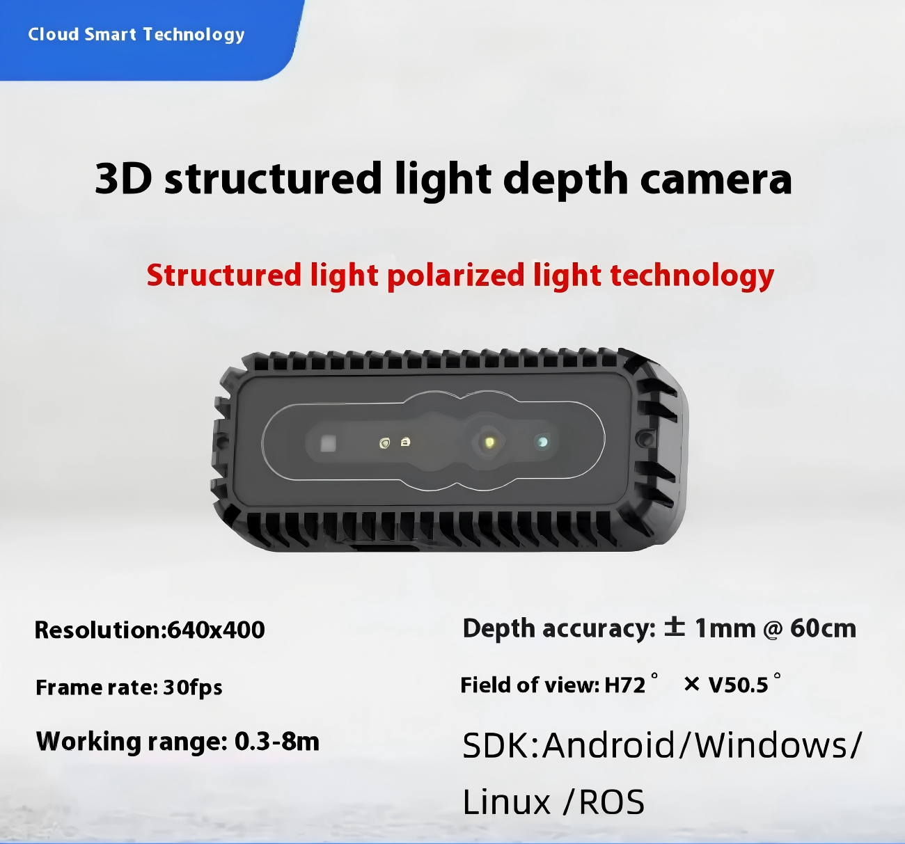 Yunshis iHawk100Q Camera | RGBD Depth Camera for Robotics & AI Vision