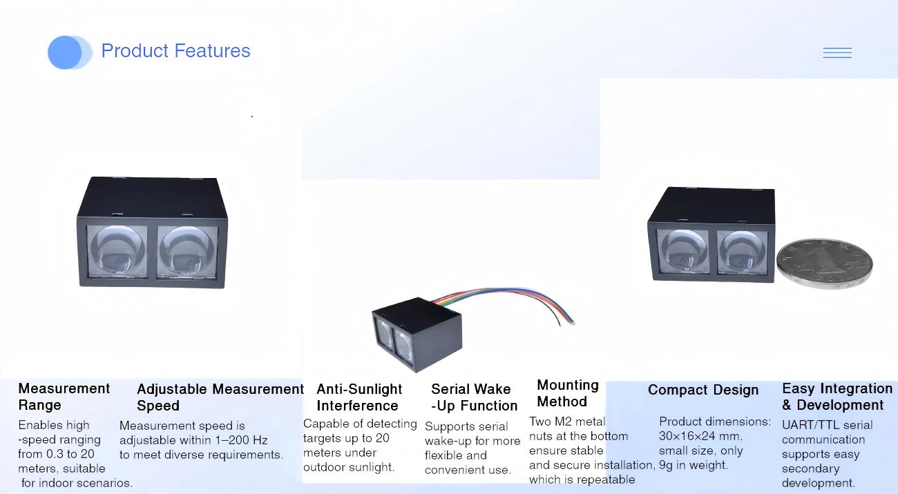 Yunshis MVR2EB Laser Ranging Module | Laser Ranging Module for Robotics & Automation