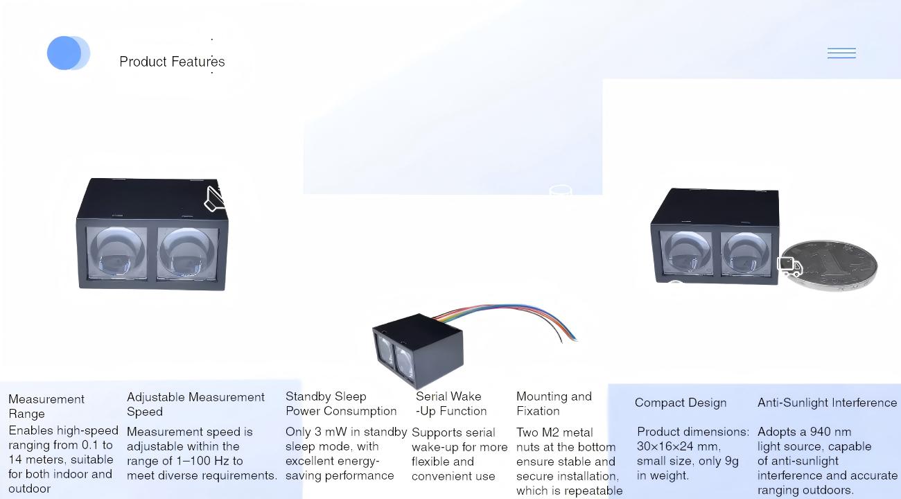 Yunshis MVR2TB Laser Ranging Module | Laser Ranging Module for Robotics & Automation