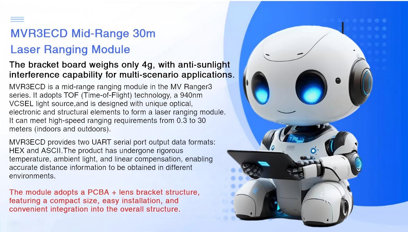 Yunshis MVR3ECD Laser Ranging Module | Laser Ranging Module for Robotics & Automation