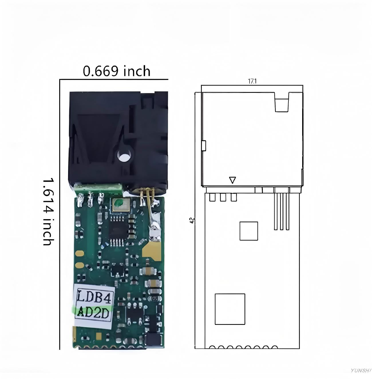 Yunshis SK40 LiDAR | Robot LiDAR Sensor for Robotics & Mapping