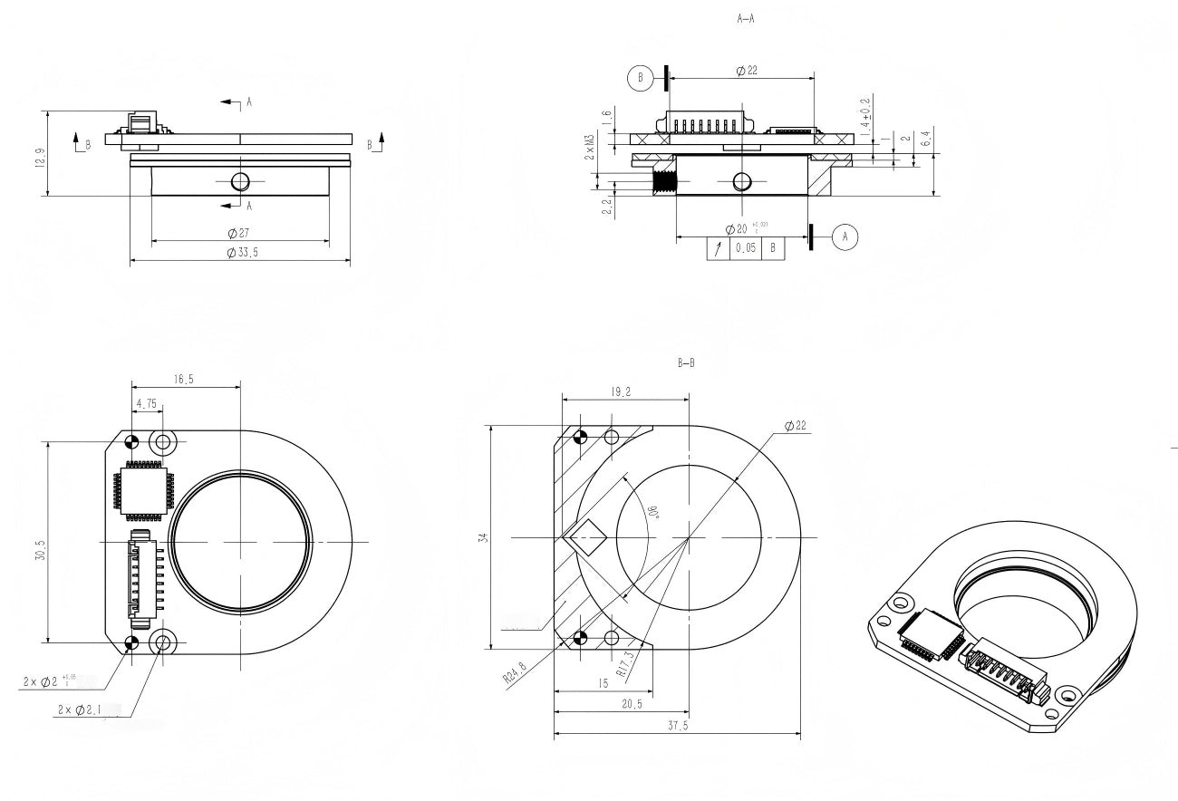 ZeroErr eCoder20 Magnetic Encoders | Magnetic Encoder for Robot Actuator Feedback detail image 8