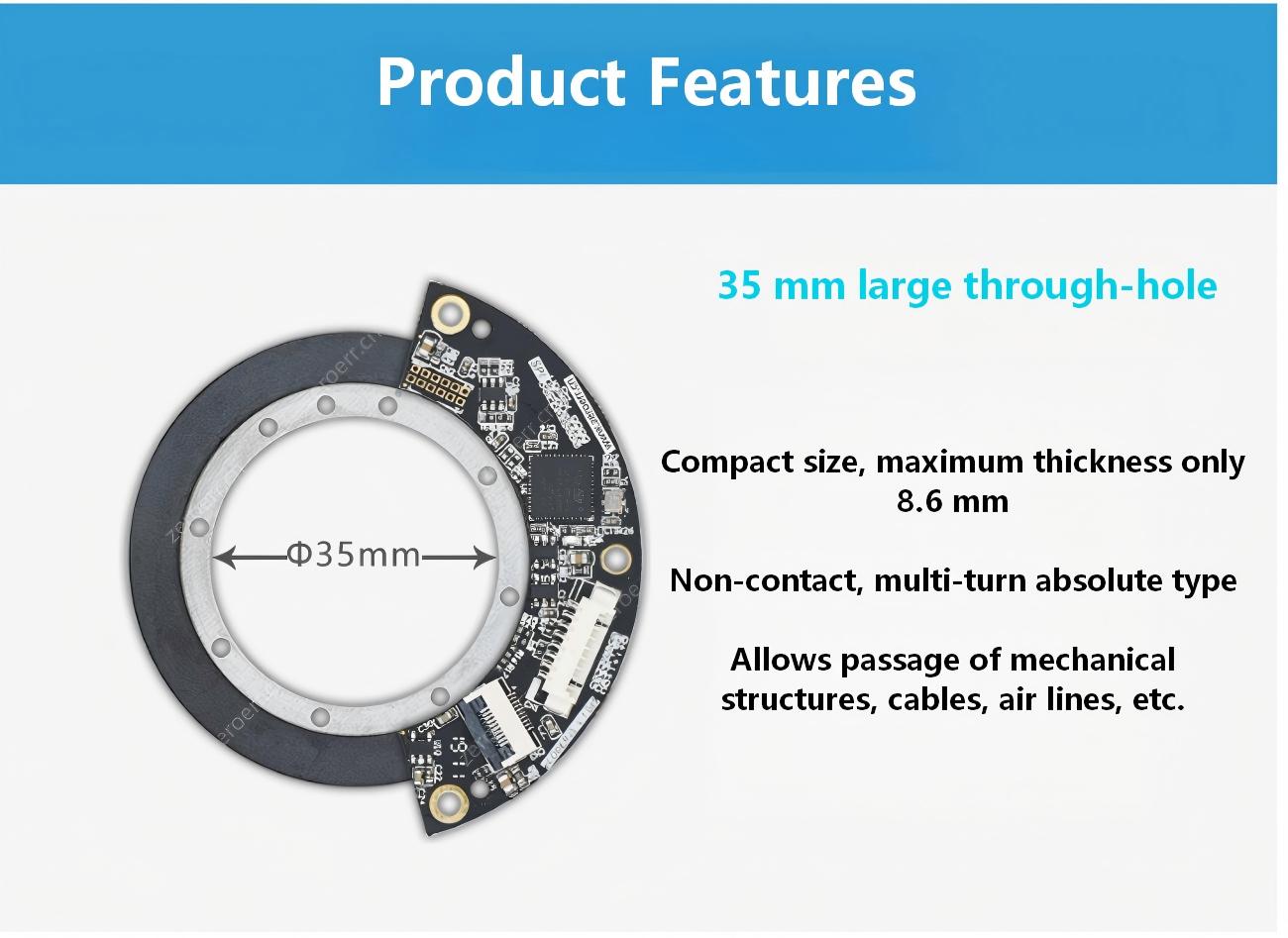 ZeroErr eCoder35 Magnetic Encoders | Magnetic Encoder for Robot Actuator Feedback detail image 2