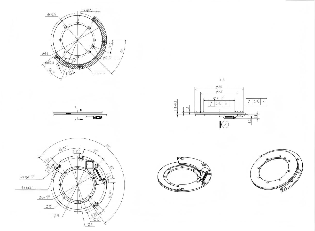 ZeroErr eCoder35H Magnetic Encoders | Magnetic Encoder for Robot Actuator Feedback detail image 7