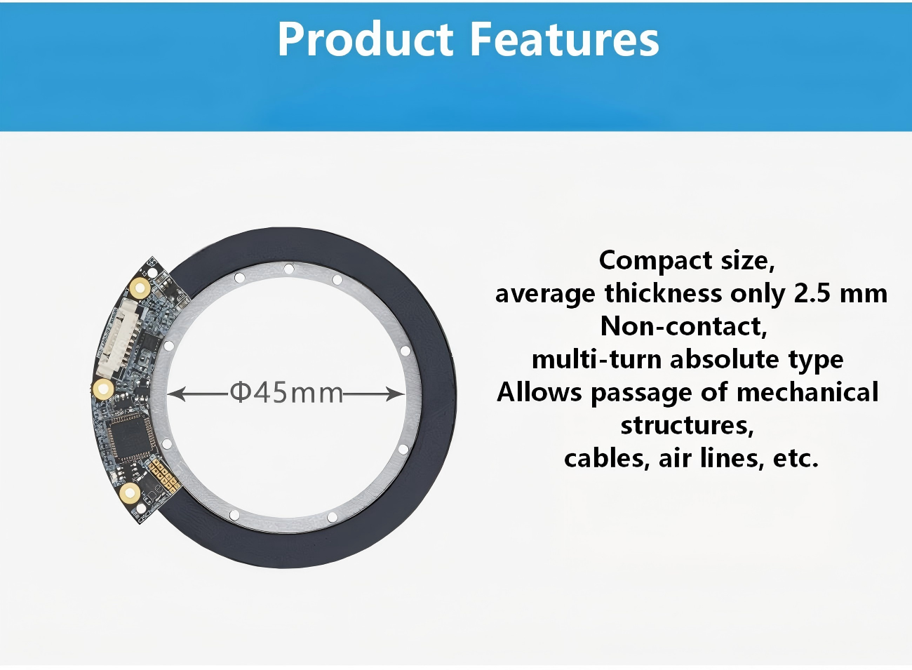 ZeroErr eCoder45 Magnetic Encoders | Magnetic Encoder for Robot Actuator Feedback detail image 2
