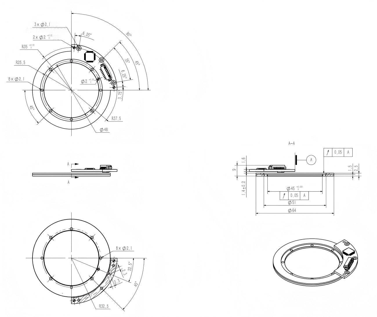 ZeroErr eCoder45 Magnetic Encoders | Magnetic Encoder for Robot Actuator Feedback detail image 7