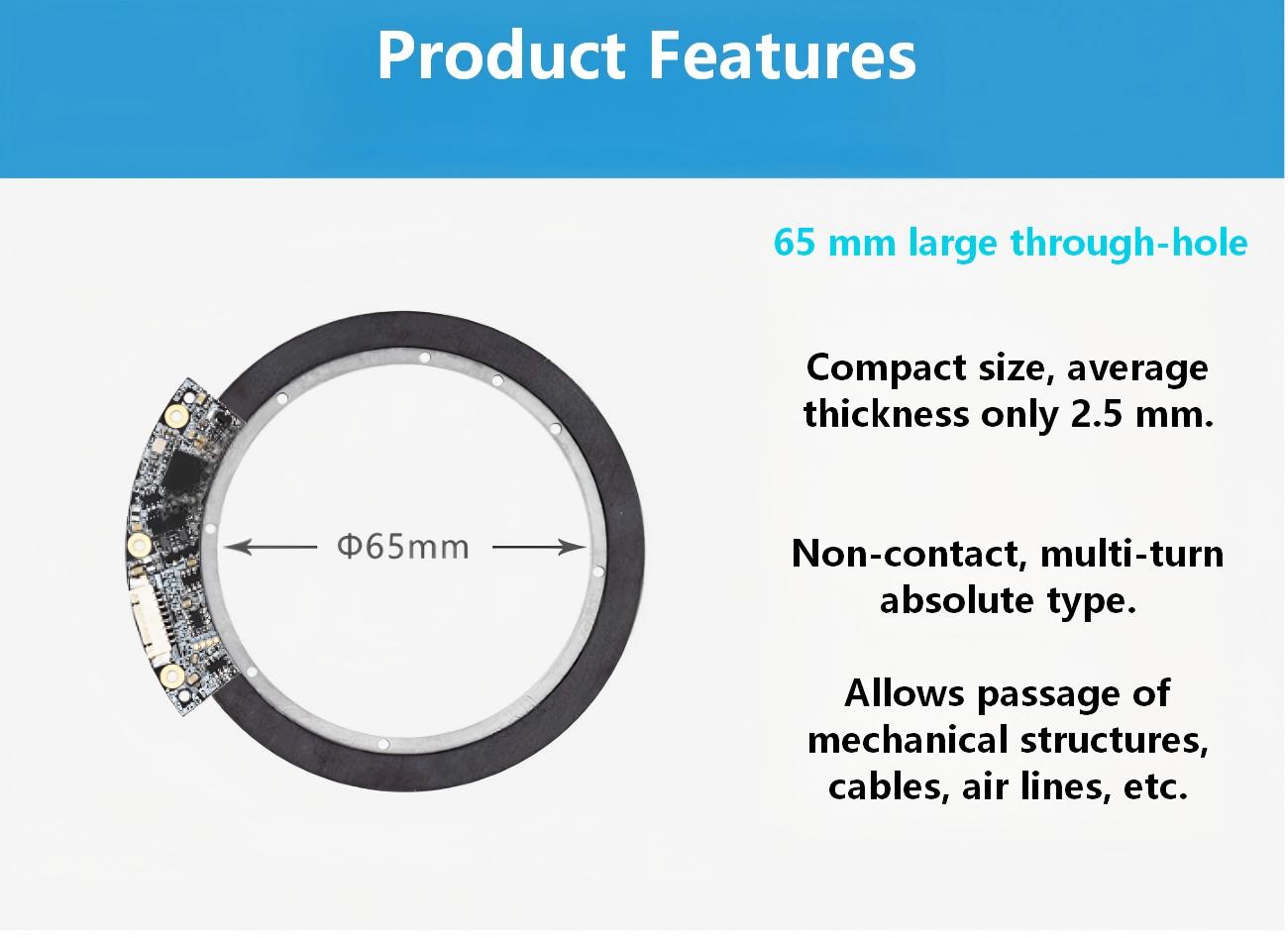 ZeroErr eCoder65 Magnetic Encoders | Magnetic Encoder for Robot Actuator Feedback detail image 2