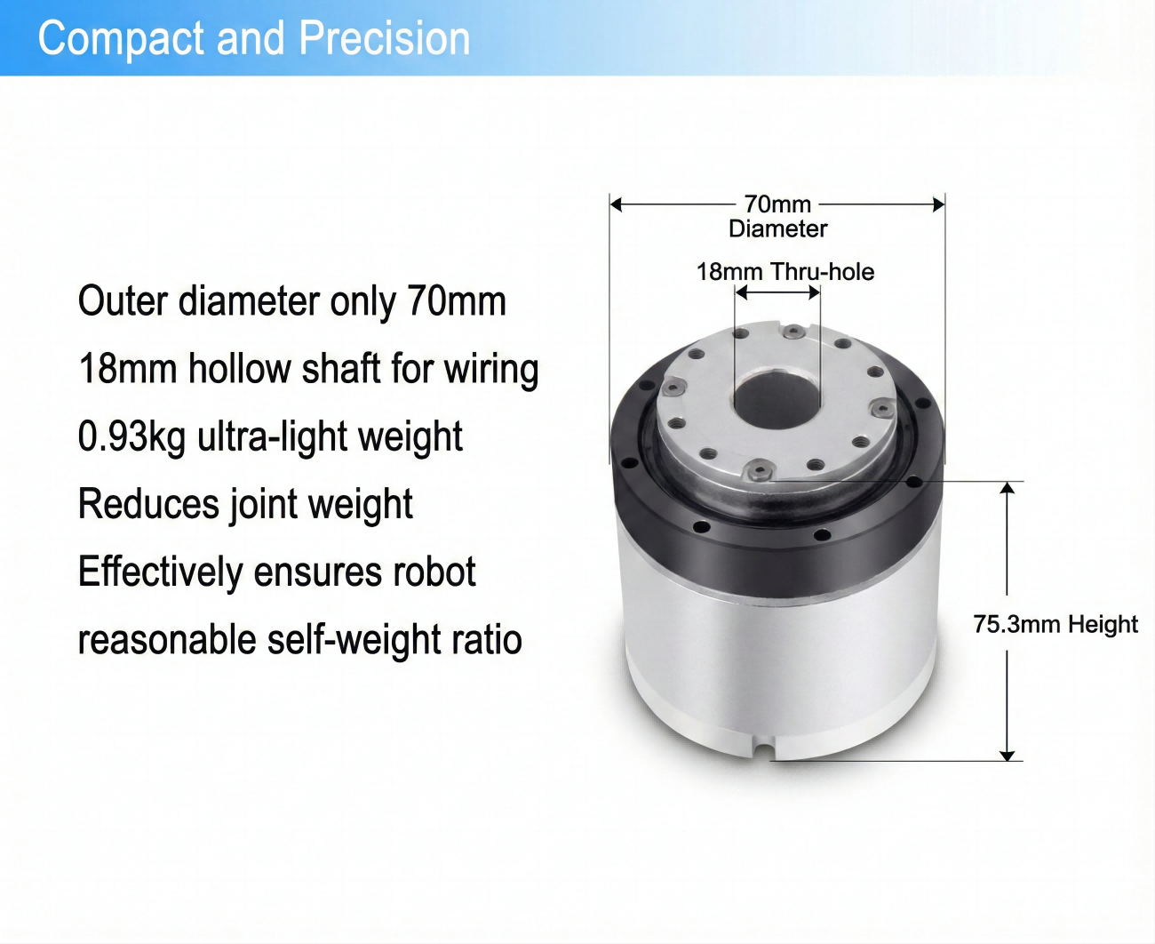 ZeroErr eRob 70 I Motor | Robot Servo Motor for Robotics Development detail image 3